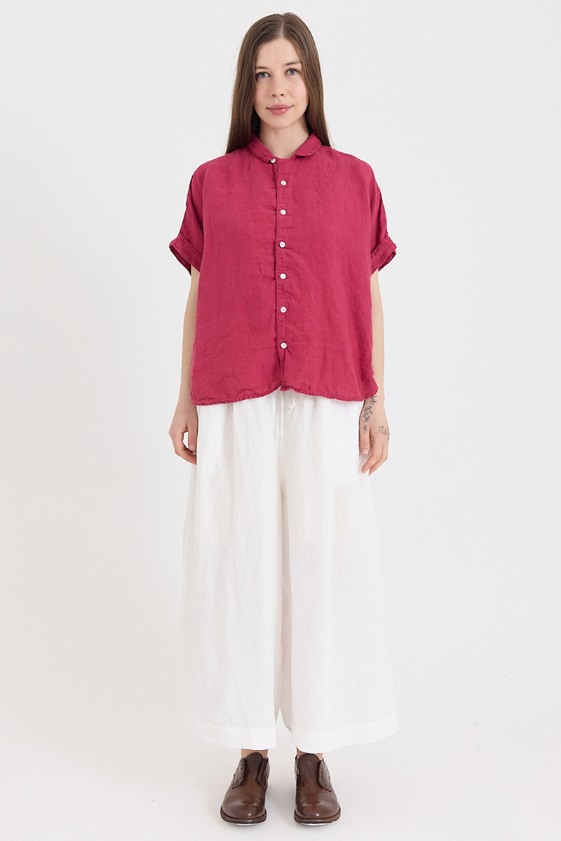 Metta - Pippi Short Sleeve Blouse - Light Linen
