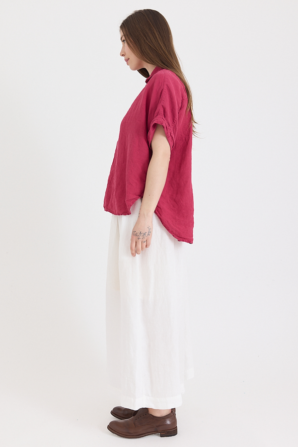 Metta - Pippi Short Sleeve Blouse - Light Linen