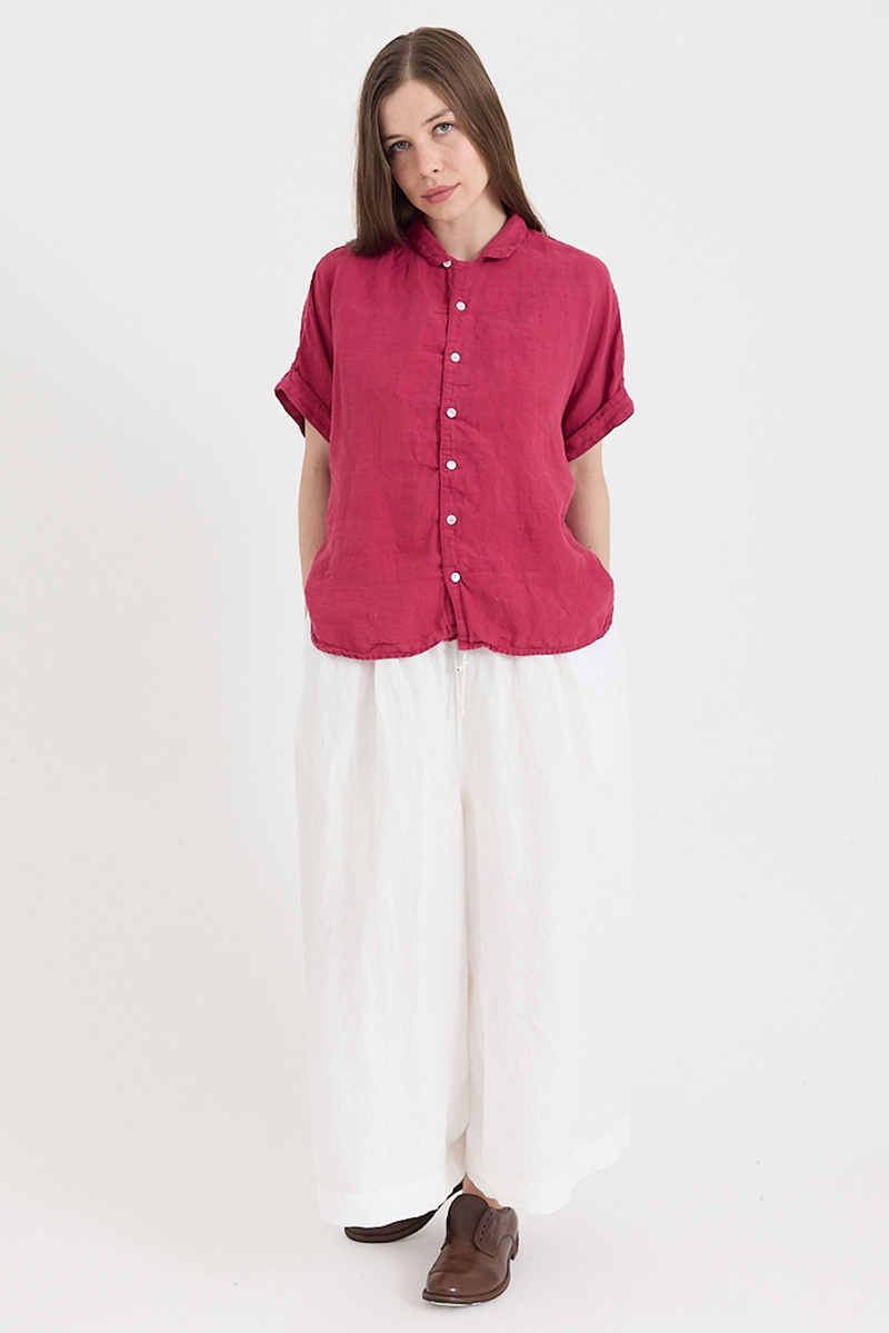 Metta - Pippi Short Sleeve Blouse - Light Linen