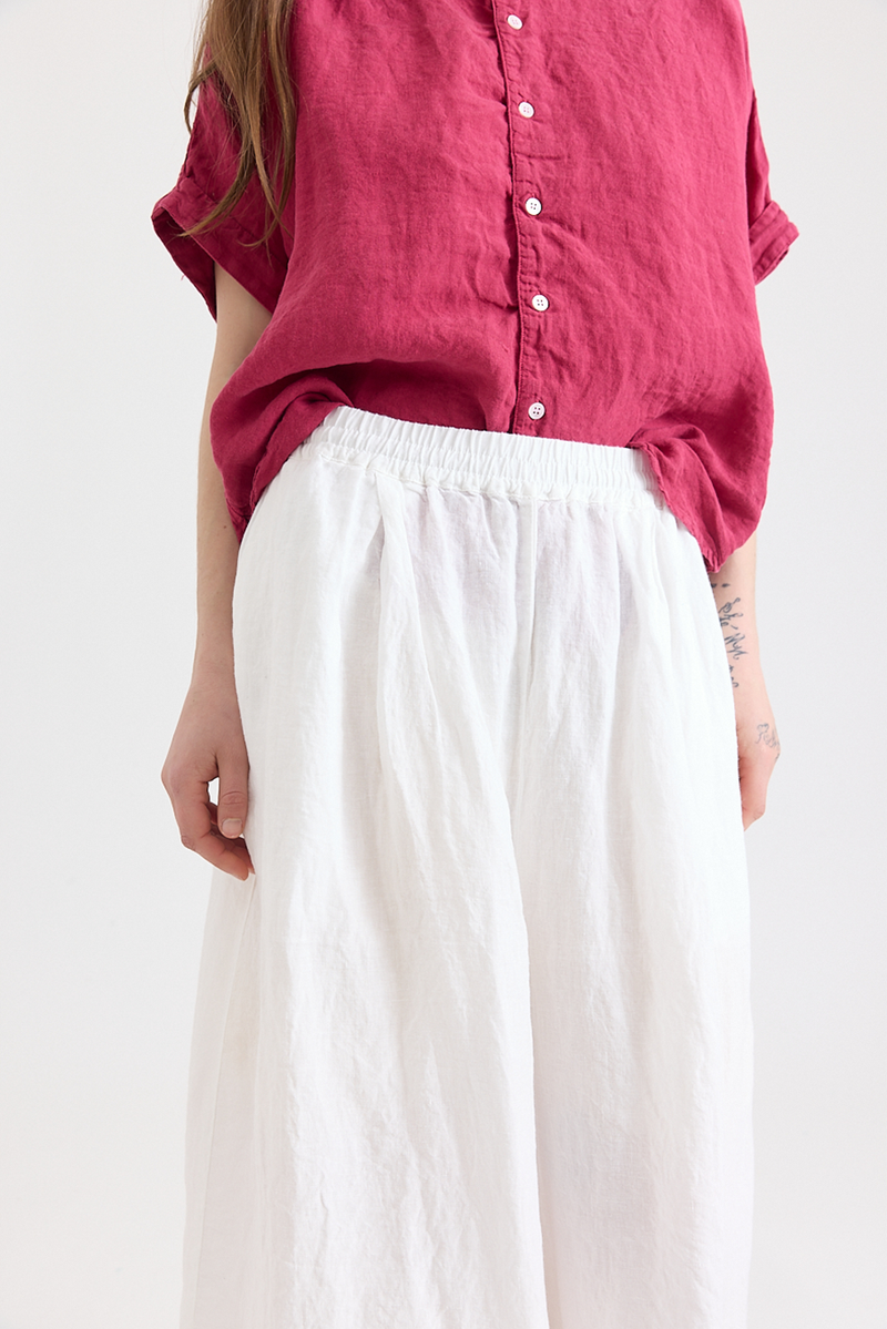 Metta - Pippi Short Sleeve Blouse - Light Linen