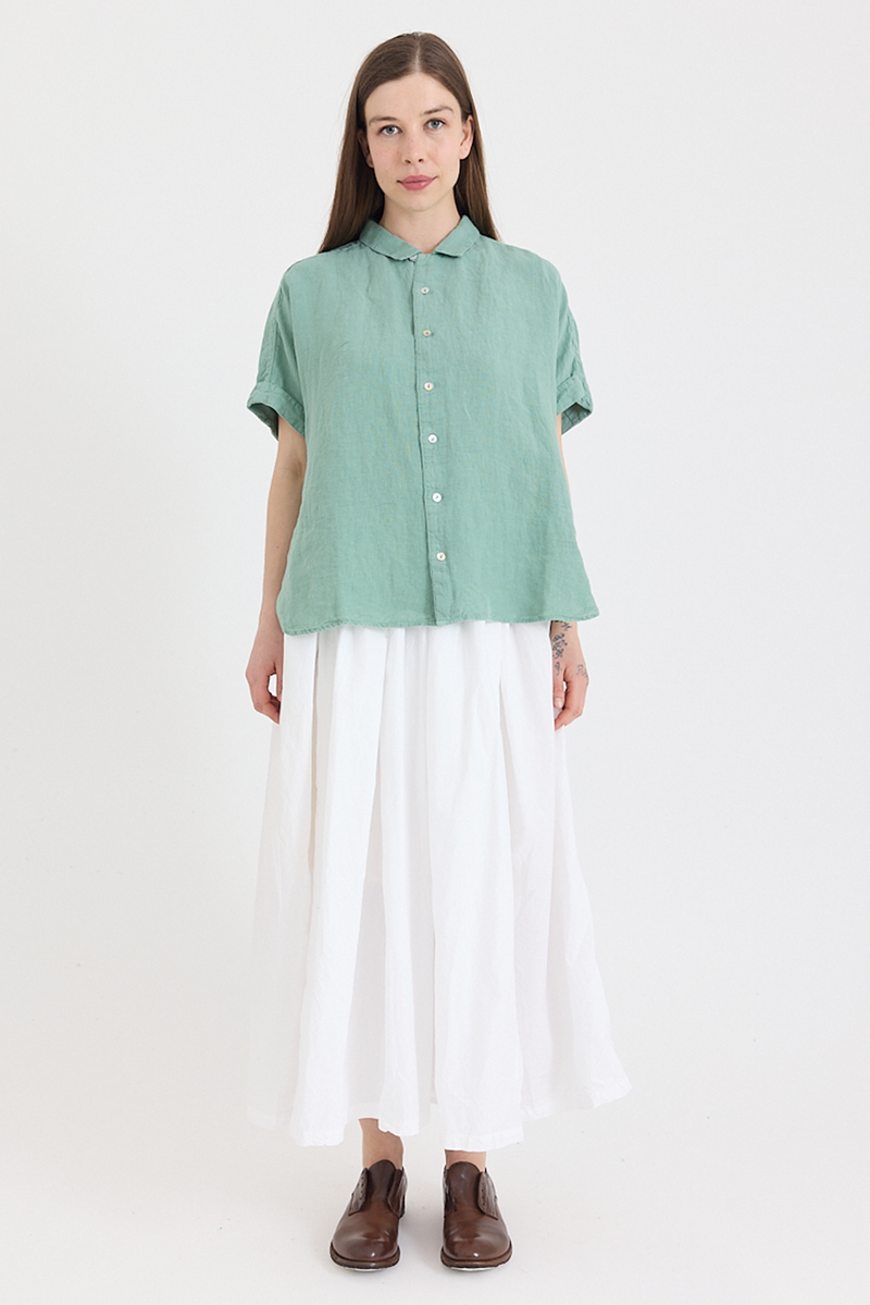 Metta - Pippi Short Sleeve Blouse - Light Linen