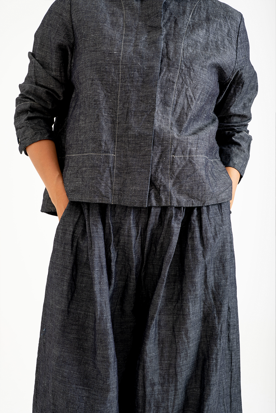 Bukeshla - Rosemary Pant - Charcoal Linen Cotton