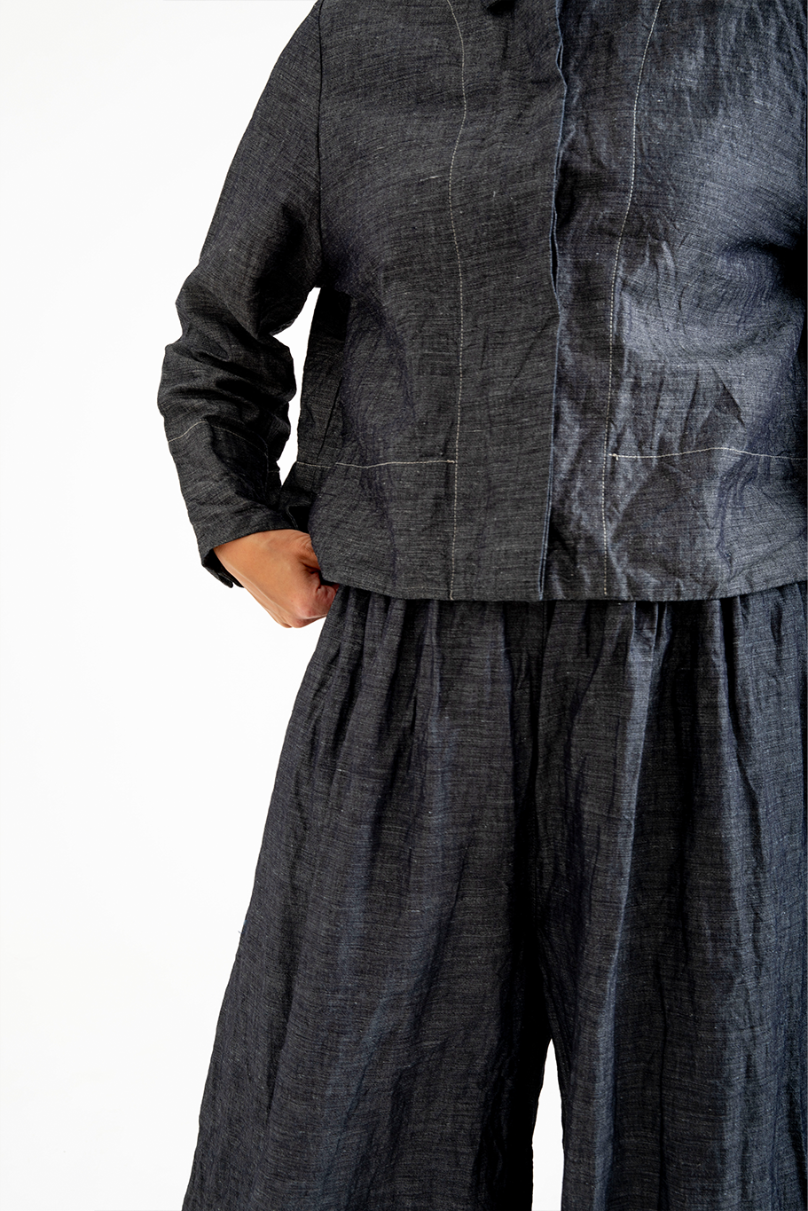Bukeshla - Rosemary Pant - Charcoal Linen Cotton