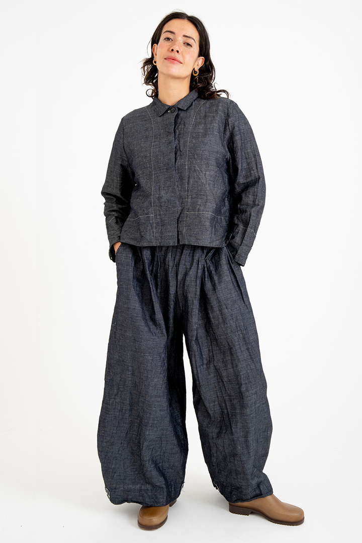 Bukeshla - Rosemary Pant - Charcoal Linen Cotton
