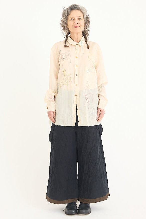 Archivio J. M. Ribot - Cream Hand Embroidered Shirt