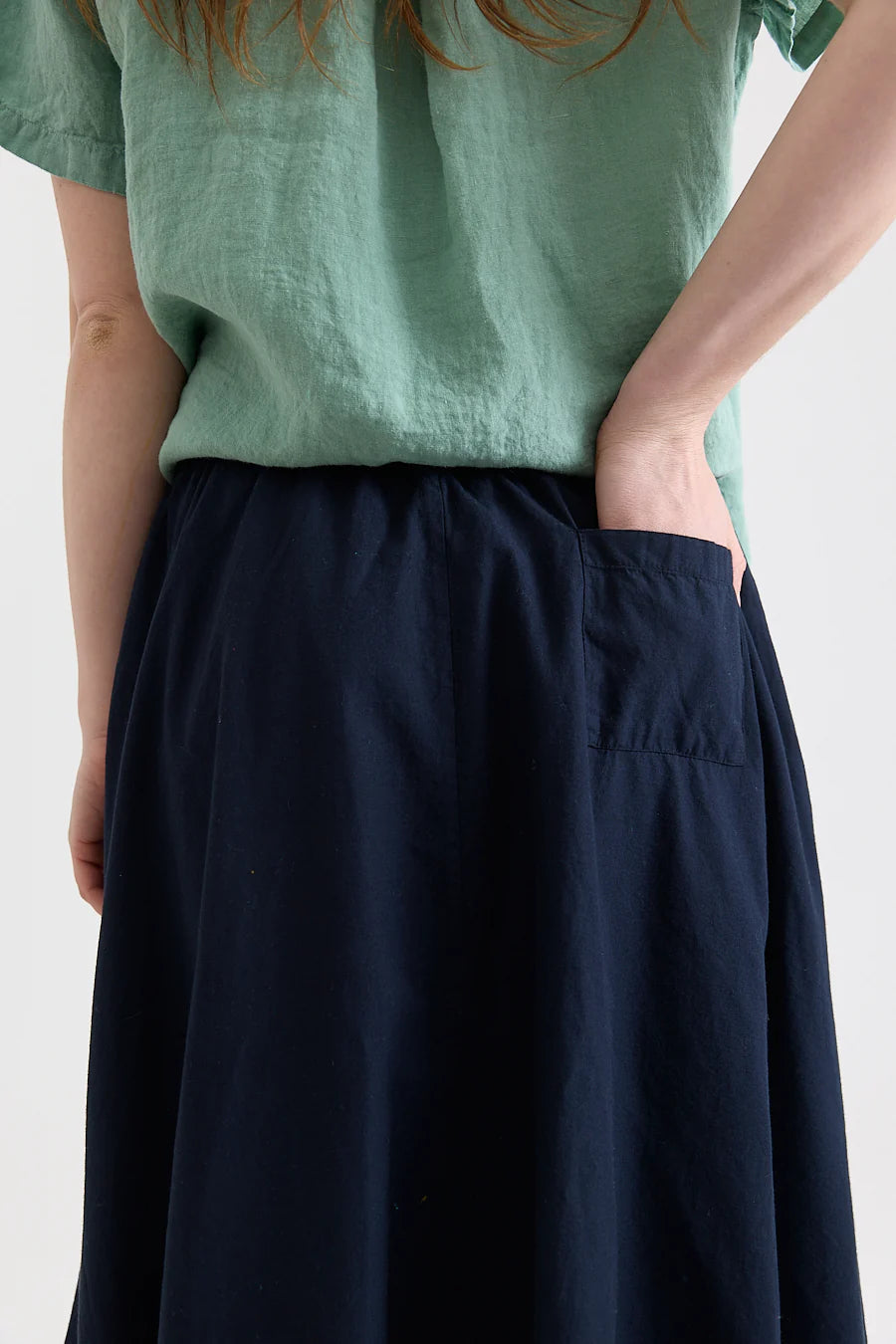 Metta - Ash A-line Skirt - Cotton Twill