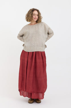 Metta - Amy Long Double Layer Skirt - Silk