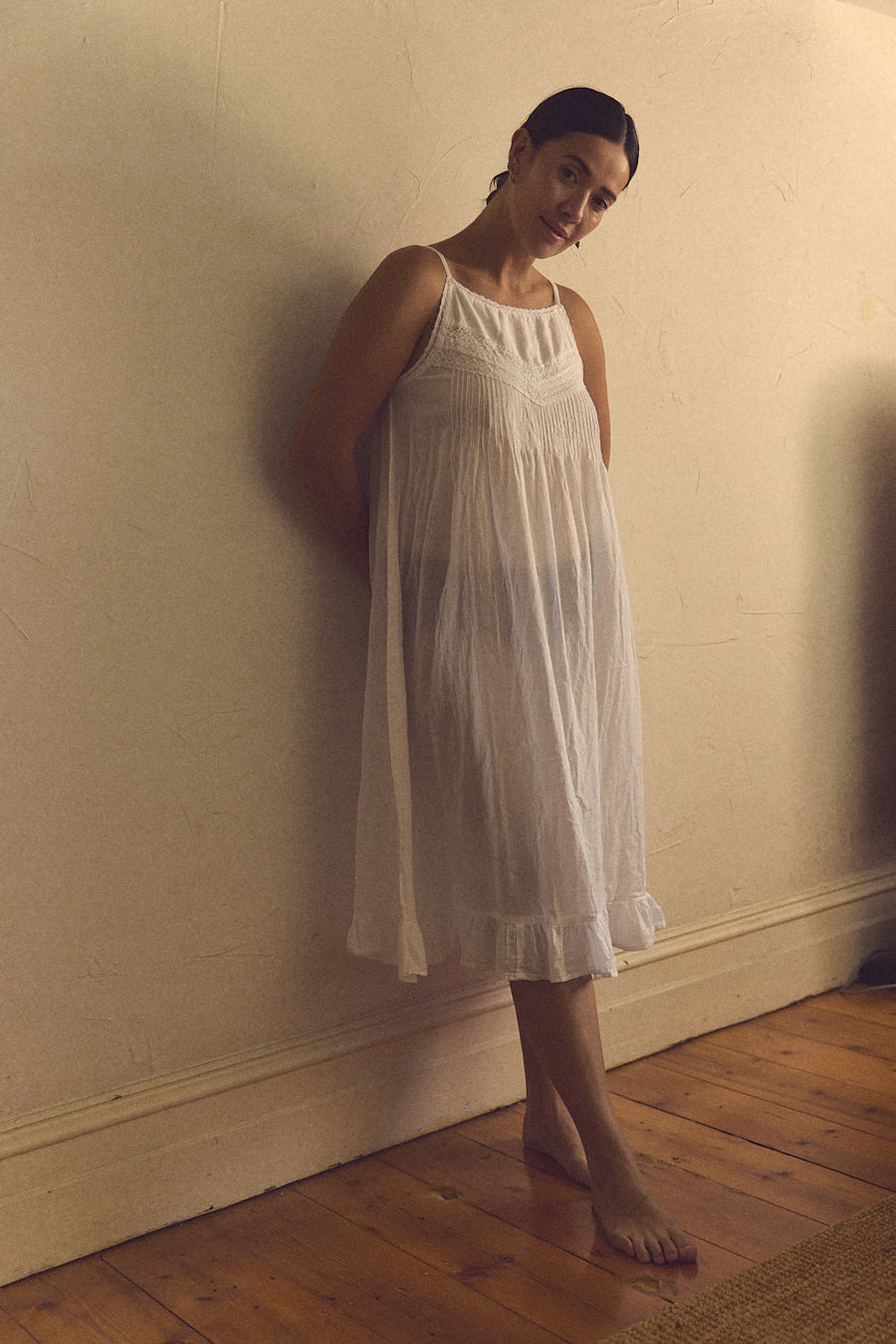 Arabella - Pin Tucked Lace Slip