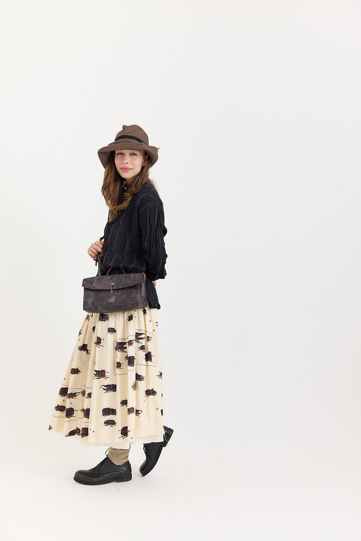 Mature Ha - Boxed Hat 11cm Brim with Ribbon - Dark Brown/Black
