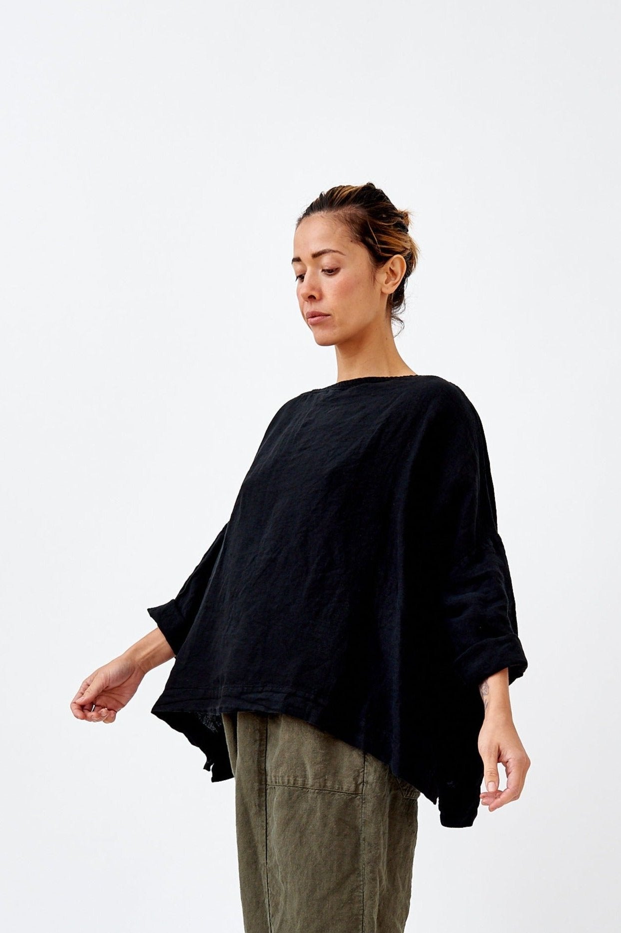 Sailor Boxy Top in Light Linen