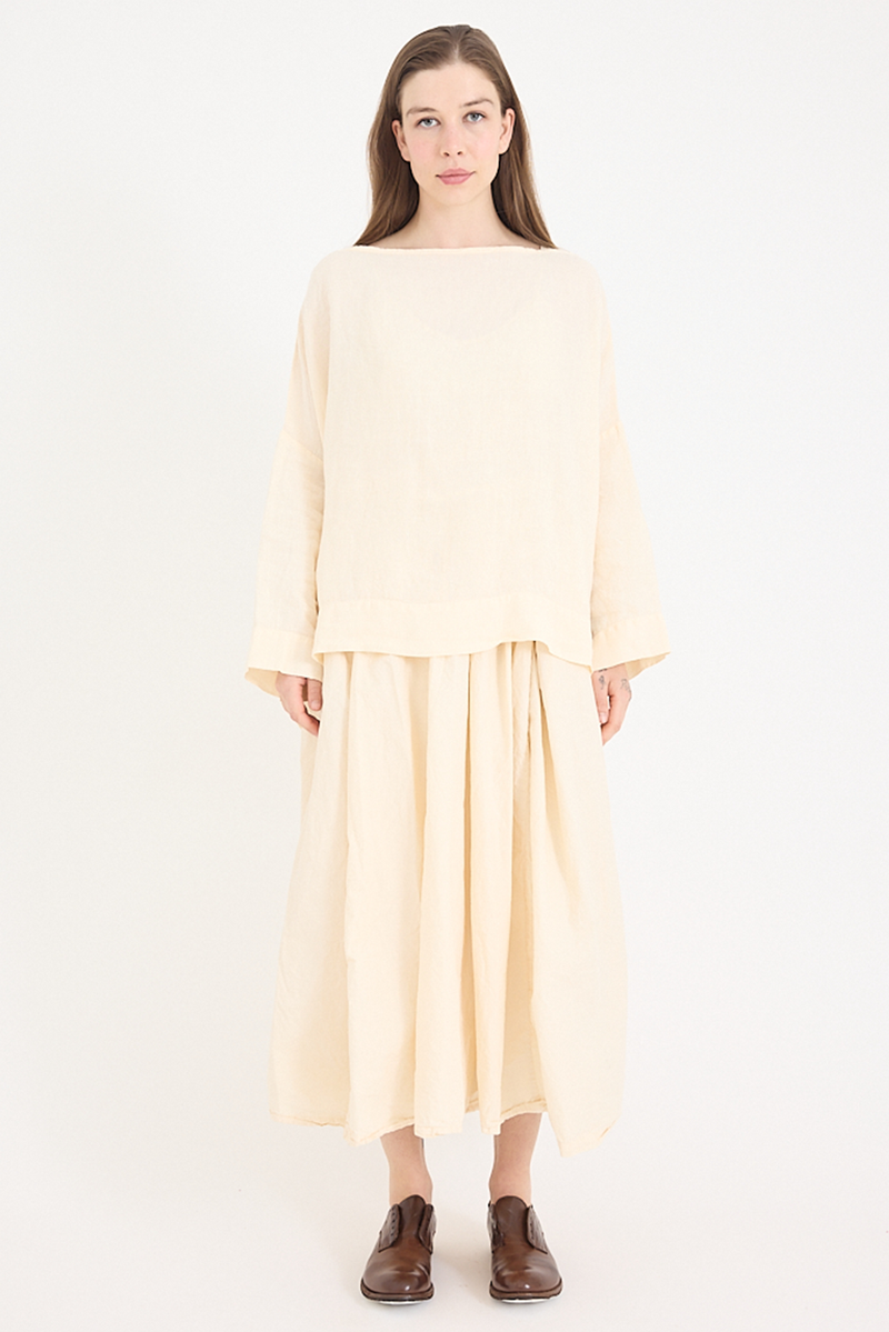 Metta - Sailor Boxy Top - Light Linen