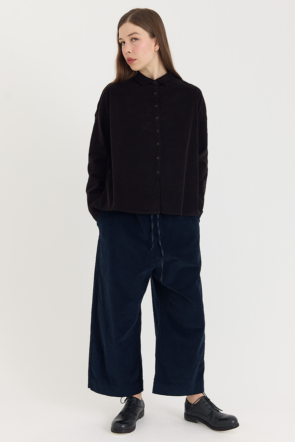 Album di Famiglia - Short Collar Shirt in Velvet