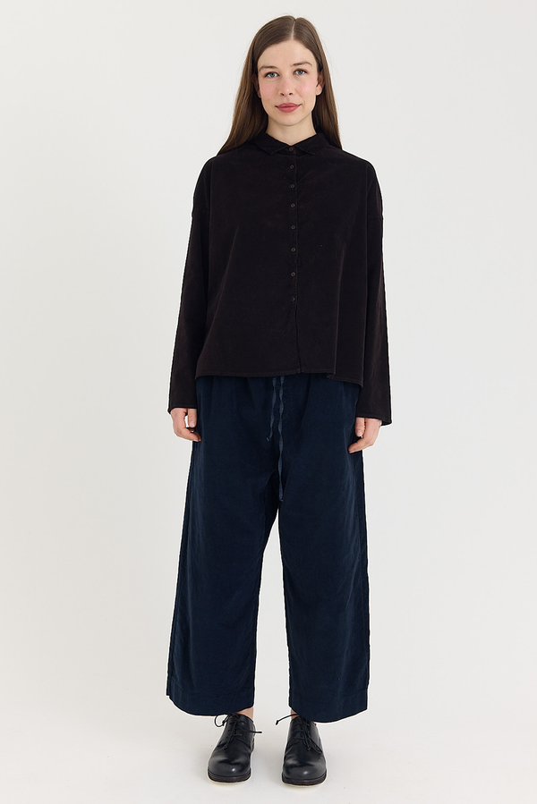 Album di Famiglia - Short Collar Shirt in Velvet