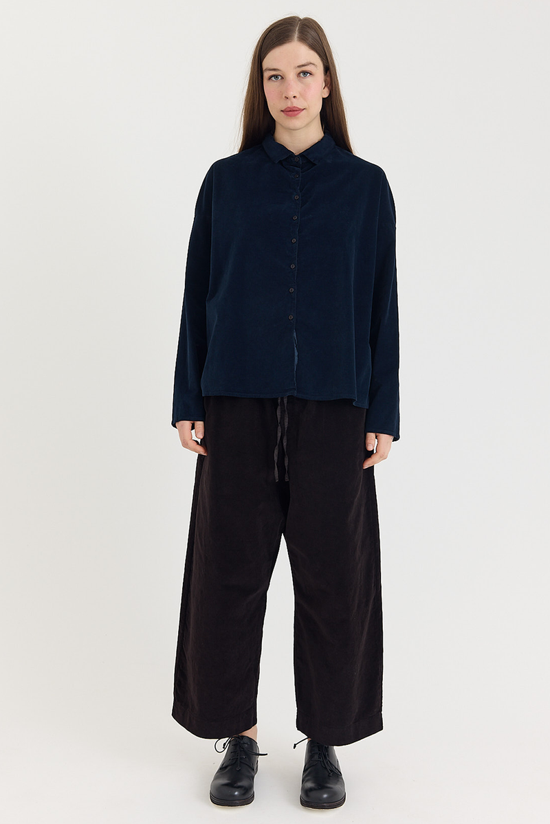 Album di Famiglia - Short Collar Shirt in Velvet