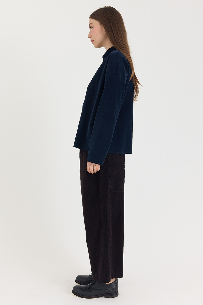 Album di Famiglia - Short Collar Shirt in Velvet