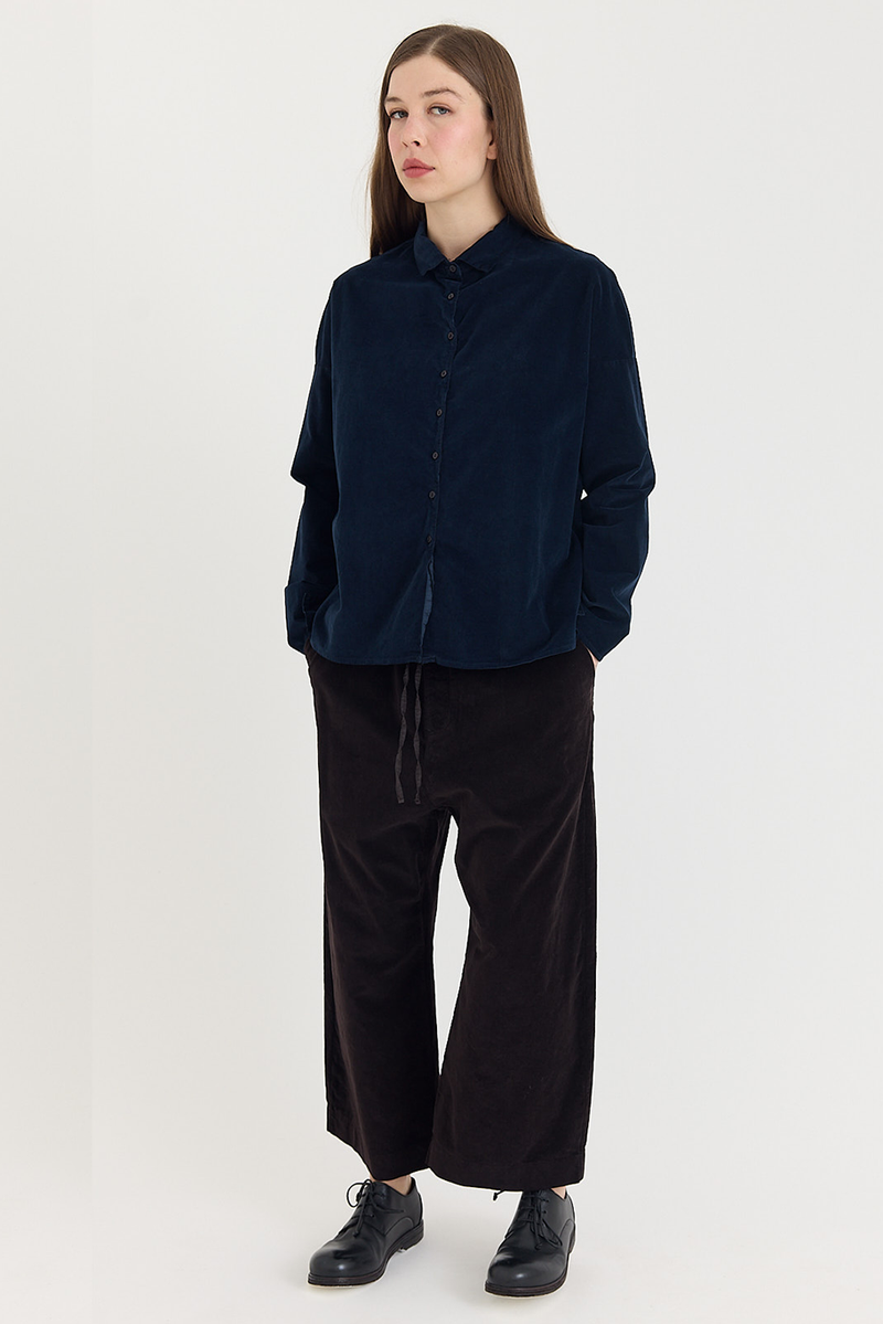 Album di Famiglia - Short Collar Shirt in Velvet