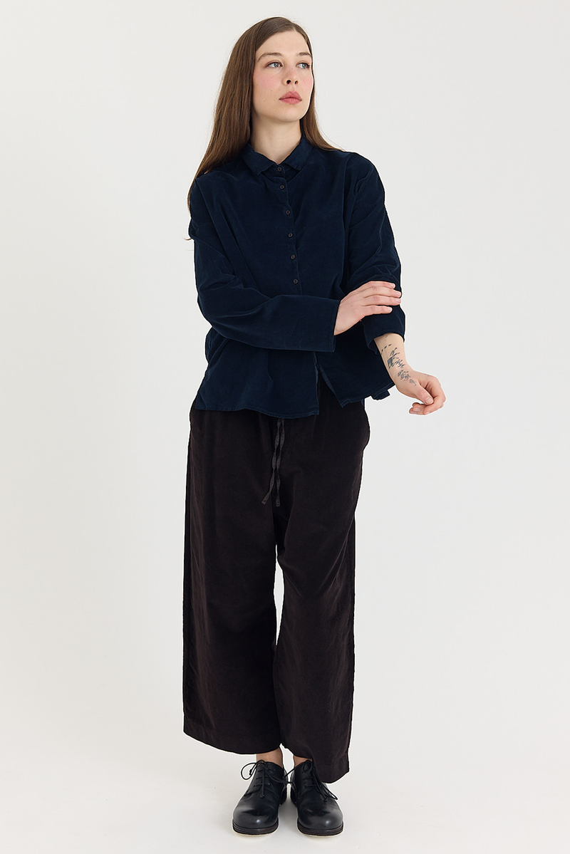 Album di Famiglia - Short Collar Shirt in Velvet