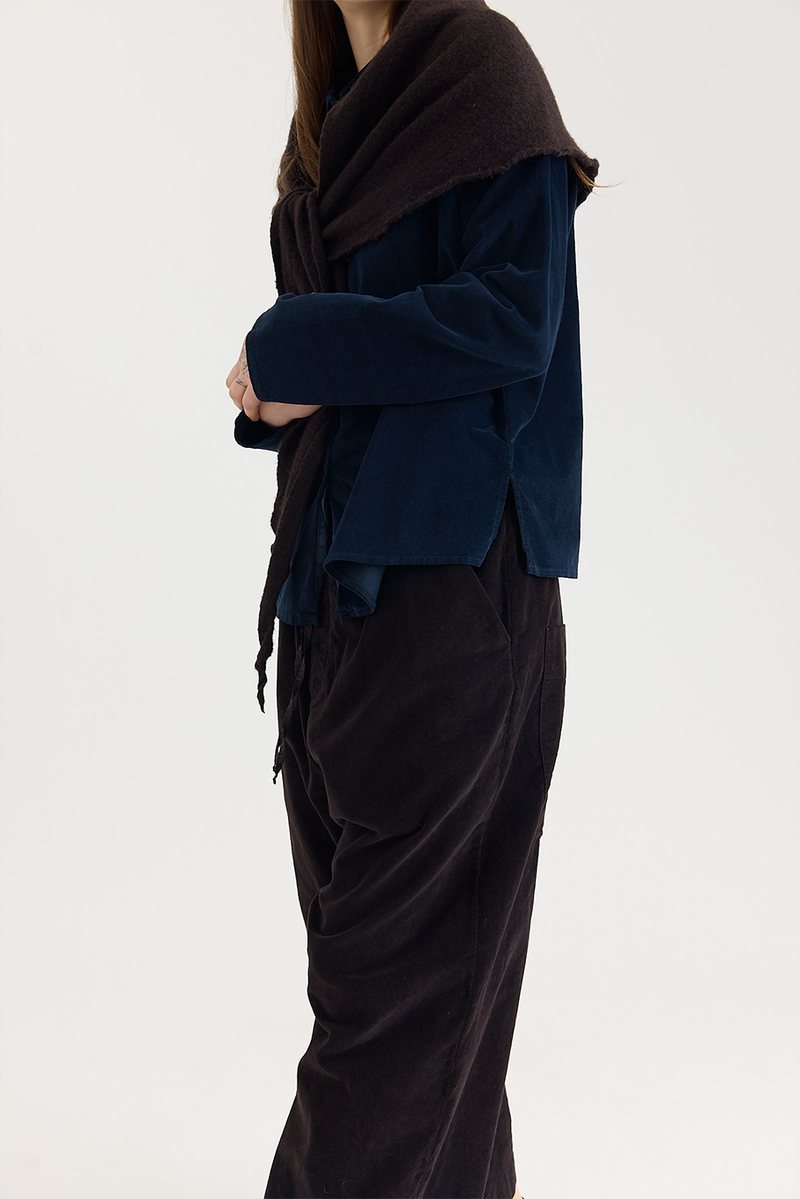 Album di Famiglia - Short Collar Shirt in Velvet