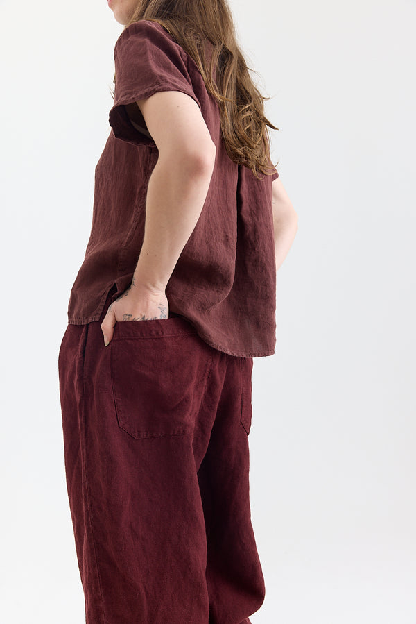 Metta - Bruce Drawstring Pant -  Mid Weight Linen