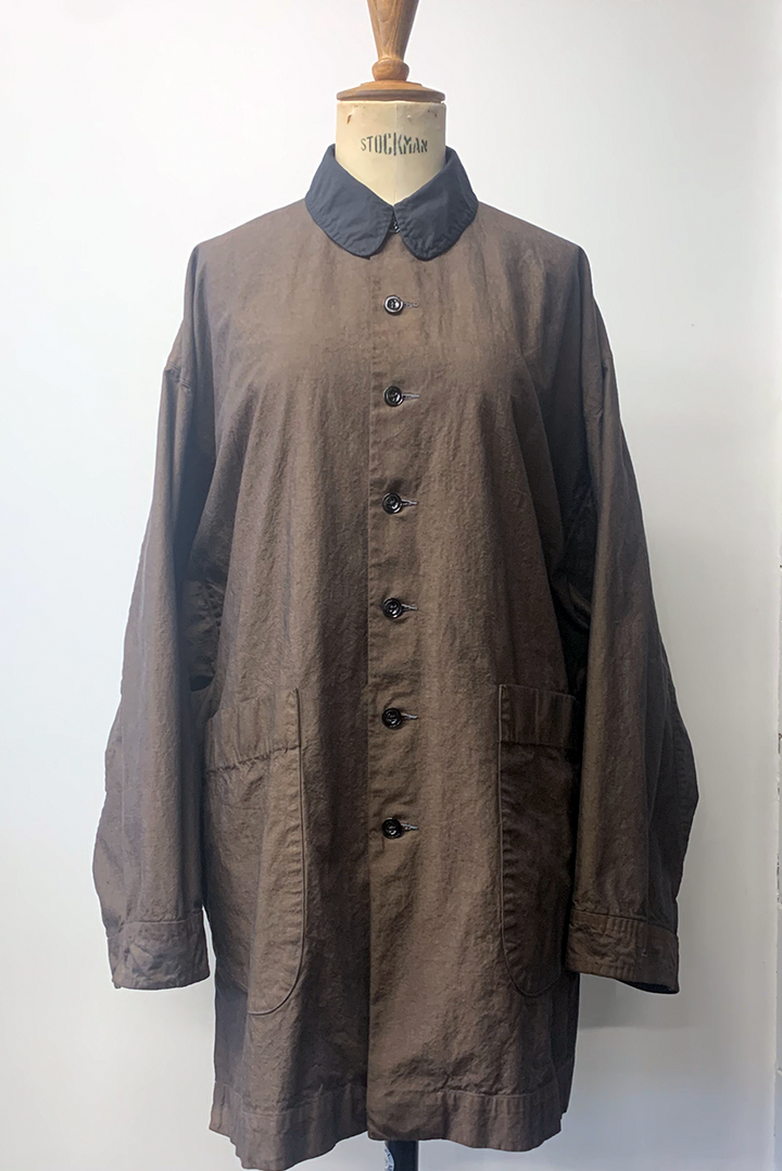 Skrimshand - Overshirt - Dark Brown with Black Collar
