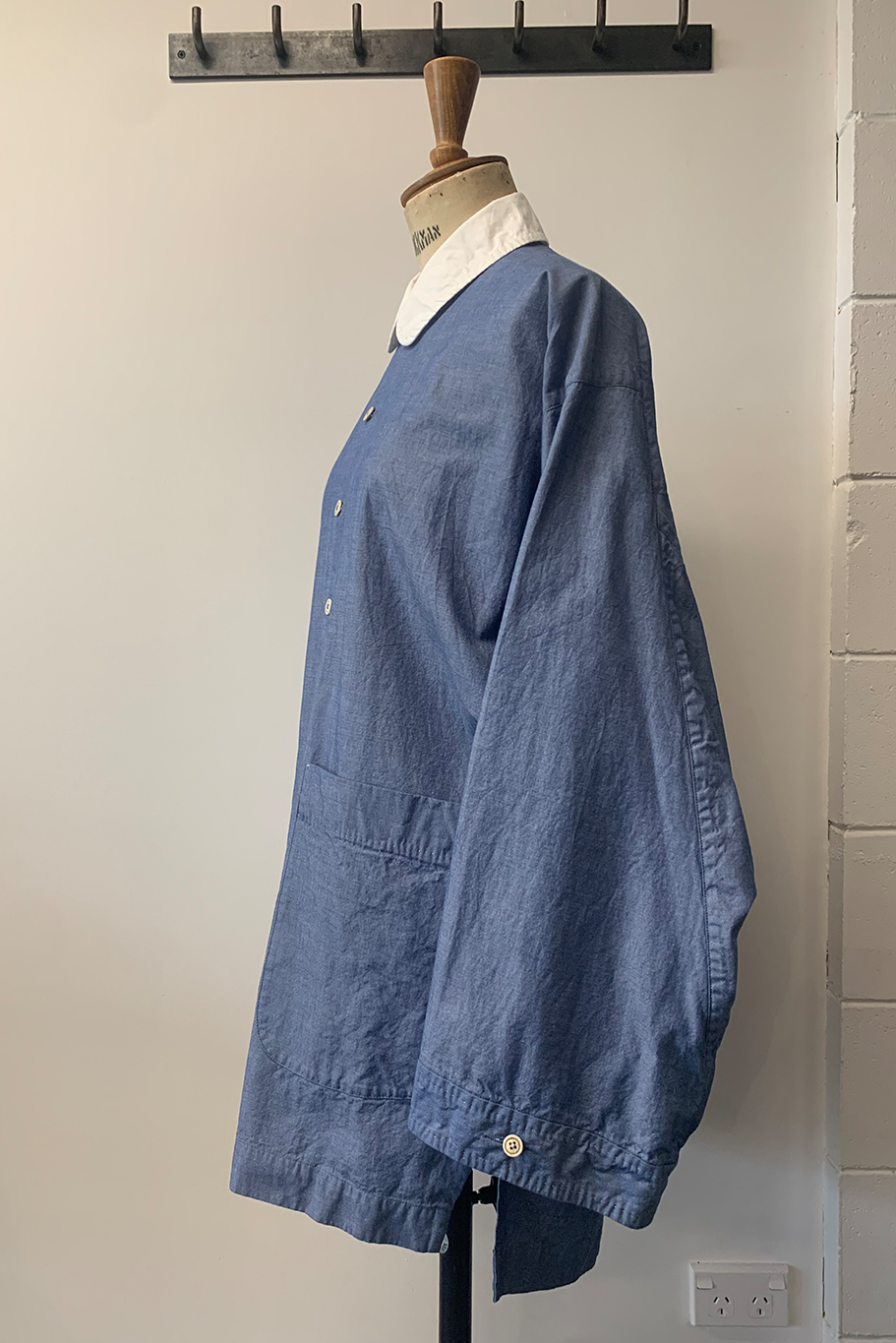 Skrimshand - Overshirt - Blue with White Collar