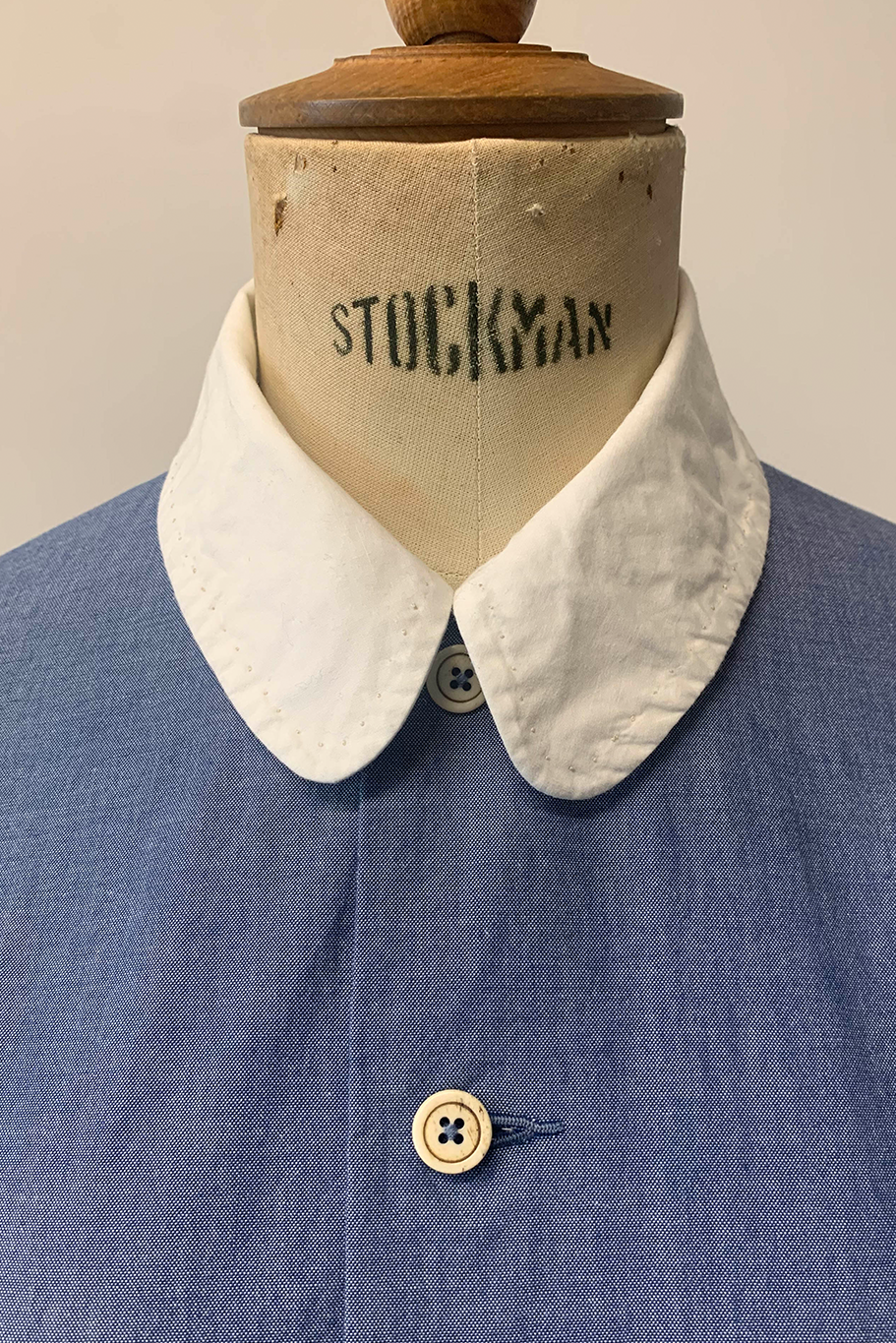 Skrimshand - Overshirt - Blue with White Collar