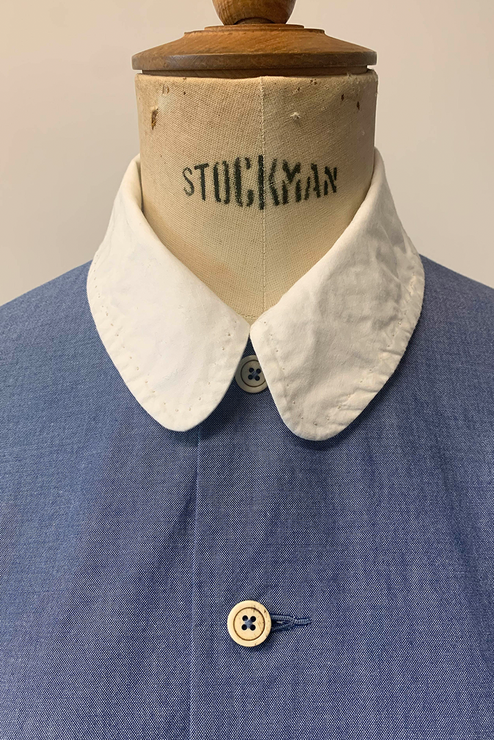 Skrimshand - Overshirt - Blue with White Collar