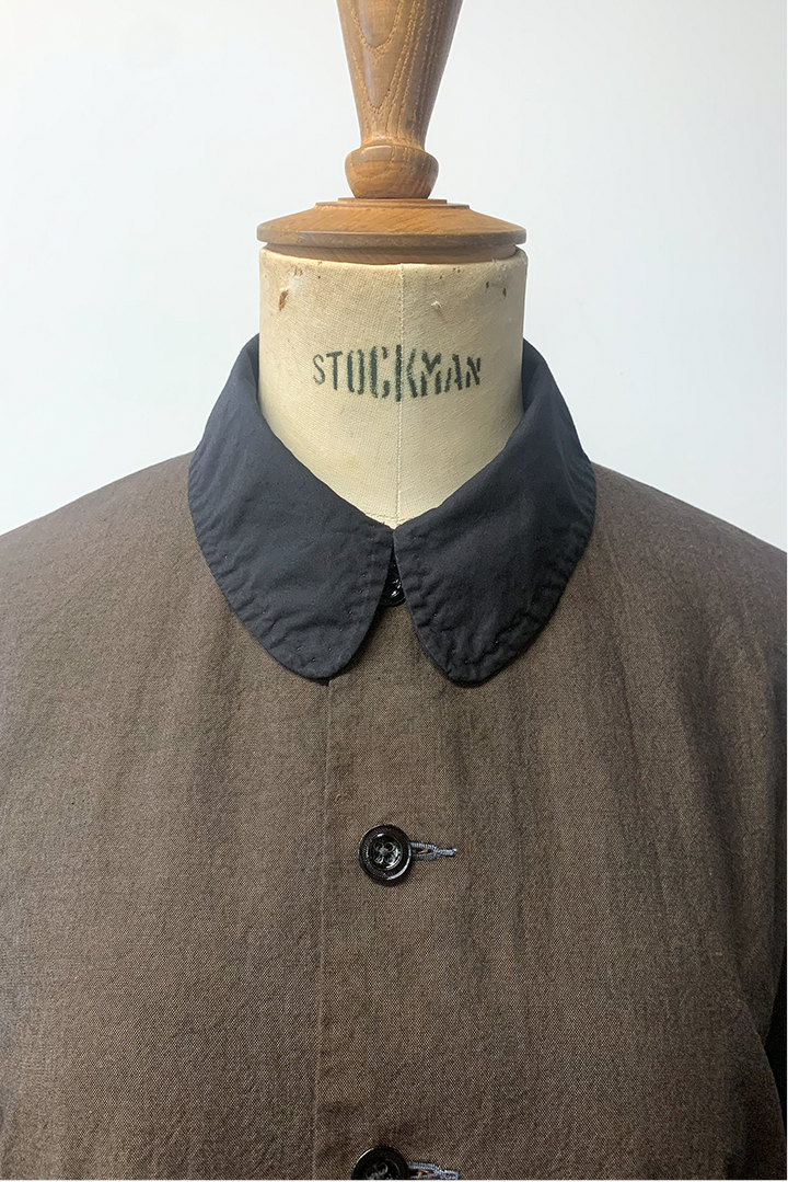 Skrimshand - Overshirt - Dark Brown with Black Collar