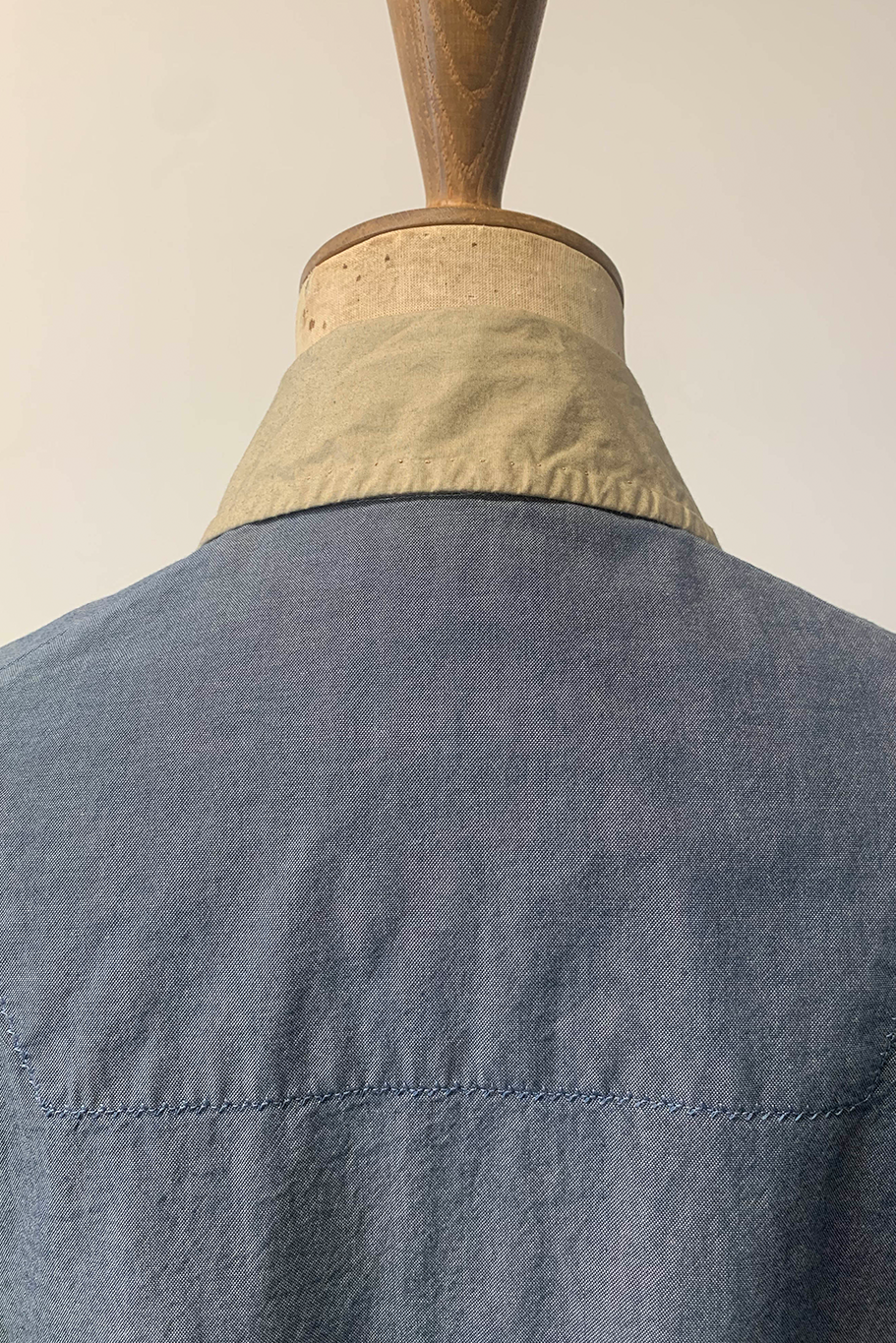 Skrimshand - Overshirt - Indigo Blue with Sand Collar