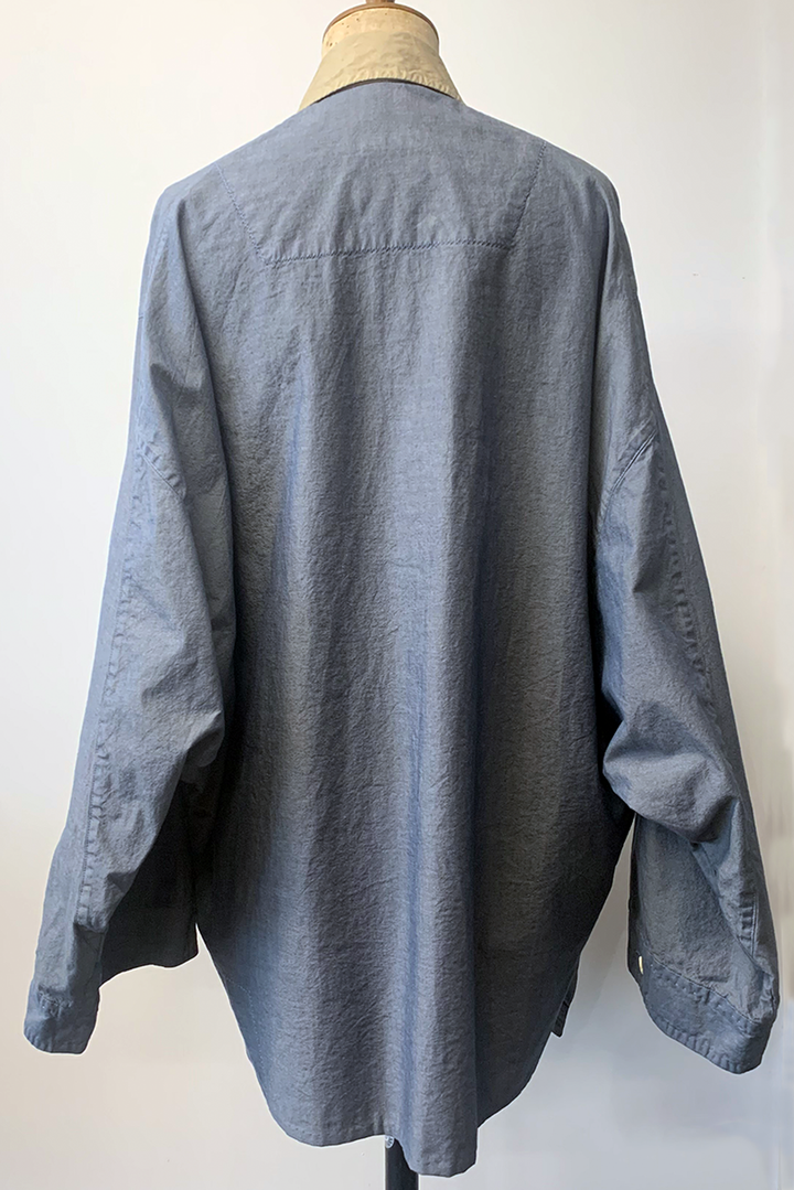 Skrimshand - Overshirt - Indigo Blue with Sand Collar