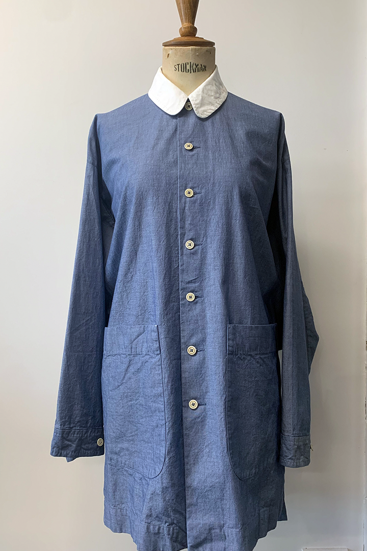 Skrimshand - Overshirt - Blue with White Collar