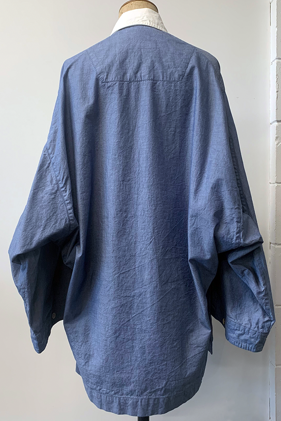 Skrimshand - Overshirt - Blue with White Collar