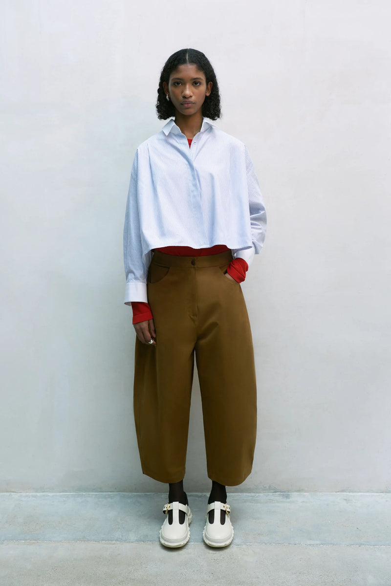 Cordera - Soft Cotton Curved Pants Toffee