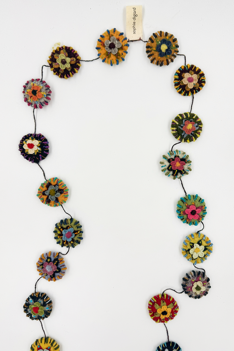 Sophie Digard - Flower Badges - Crocheted Necklace