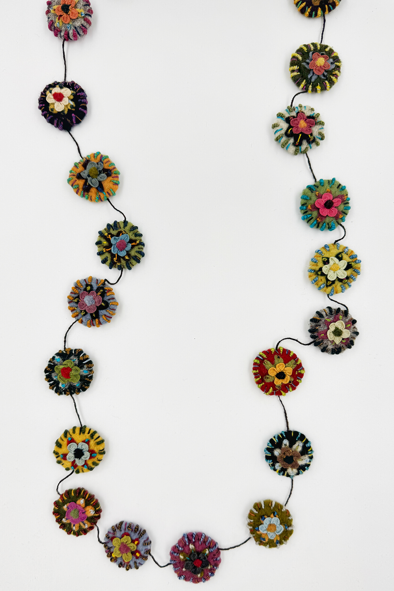 Sophie Digard - Flower Badges - Crocheted Necklace
