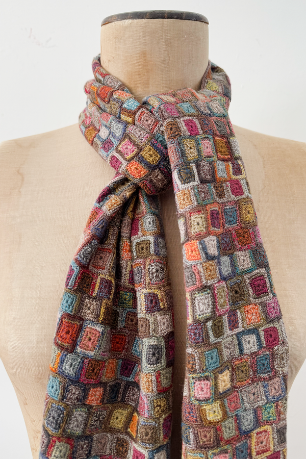 Sophie Digard - Large Crocheted Scarf - Multi Square