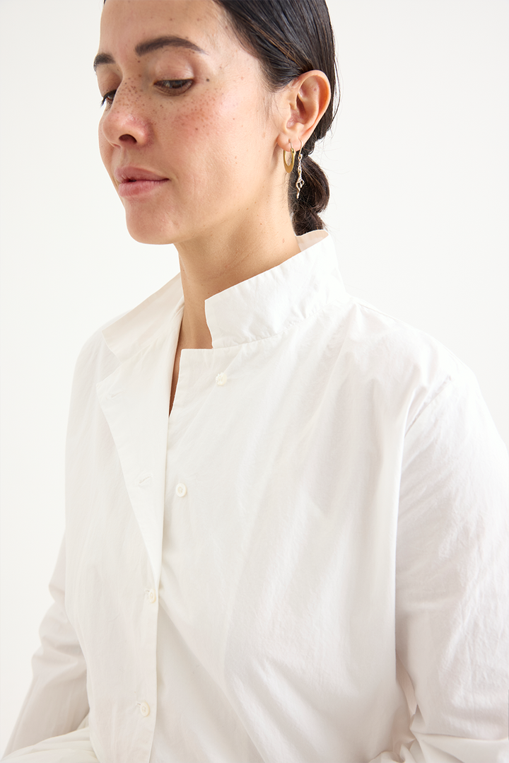 Kaval - Stand Collar Gather Dress