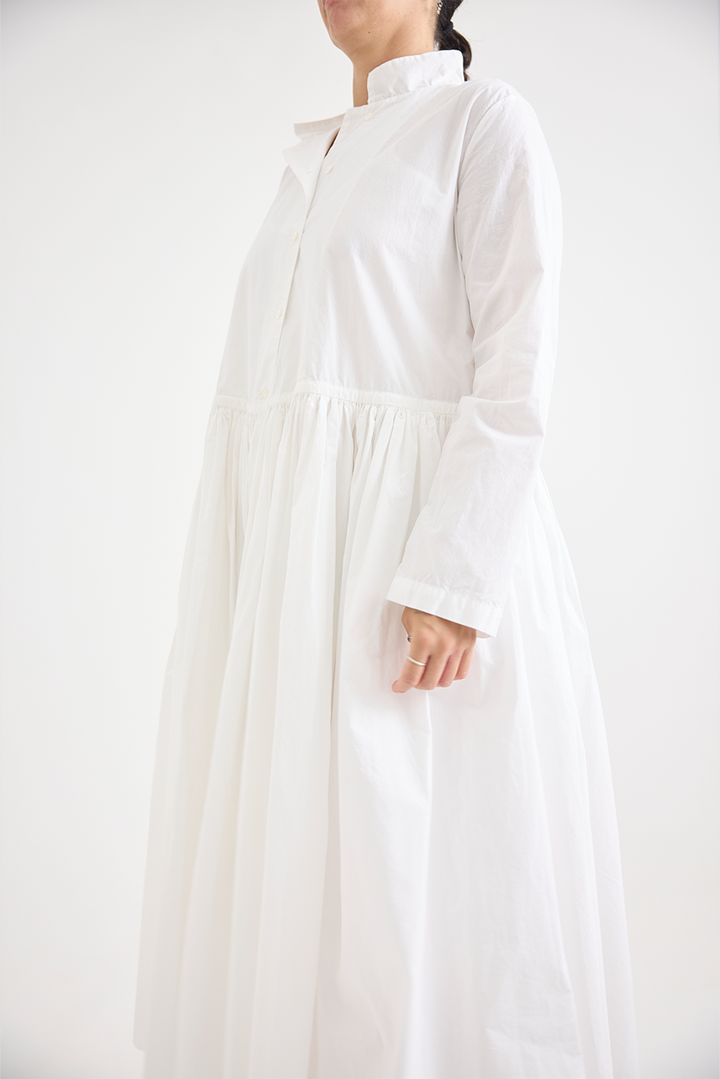 Kaval - Stand Collar Gather Dress