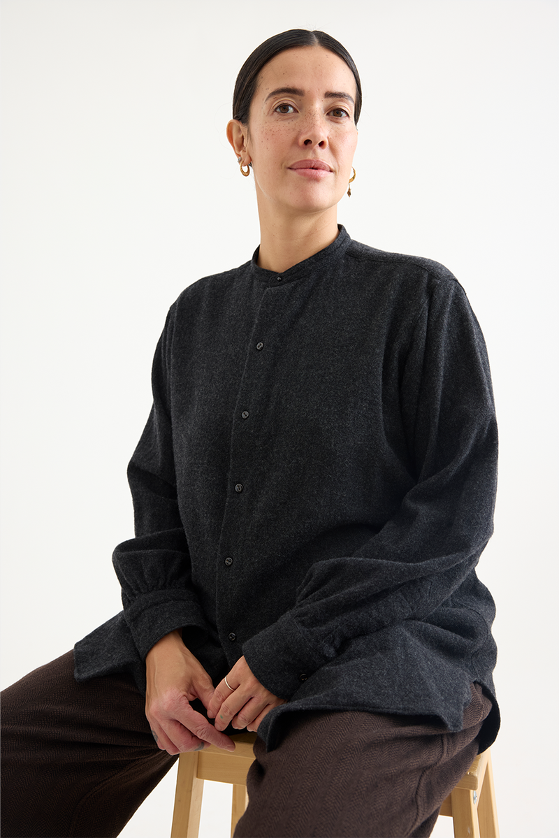 Kaval - Stand Collar Shirt – SCARLET JONES Kaval - Stand Collar Shirt – SCARLET JONES
