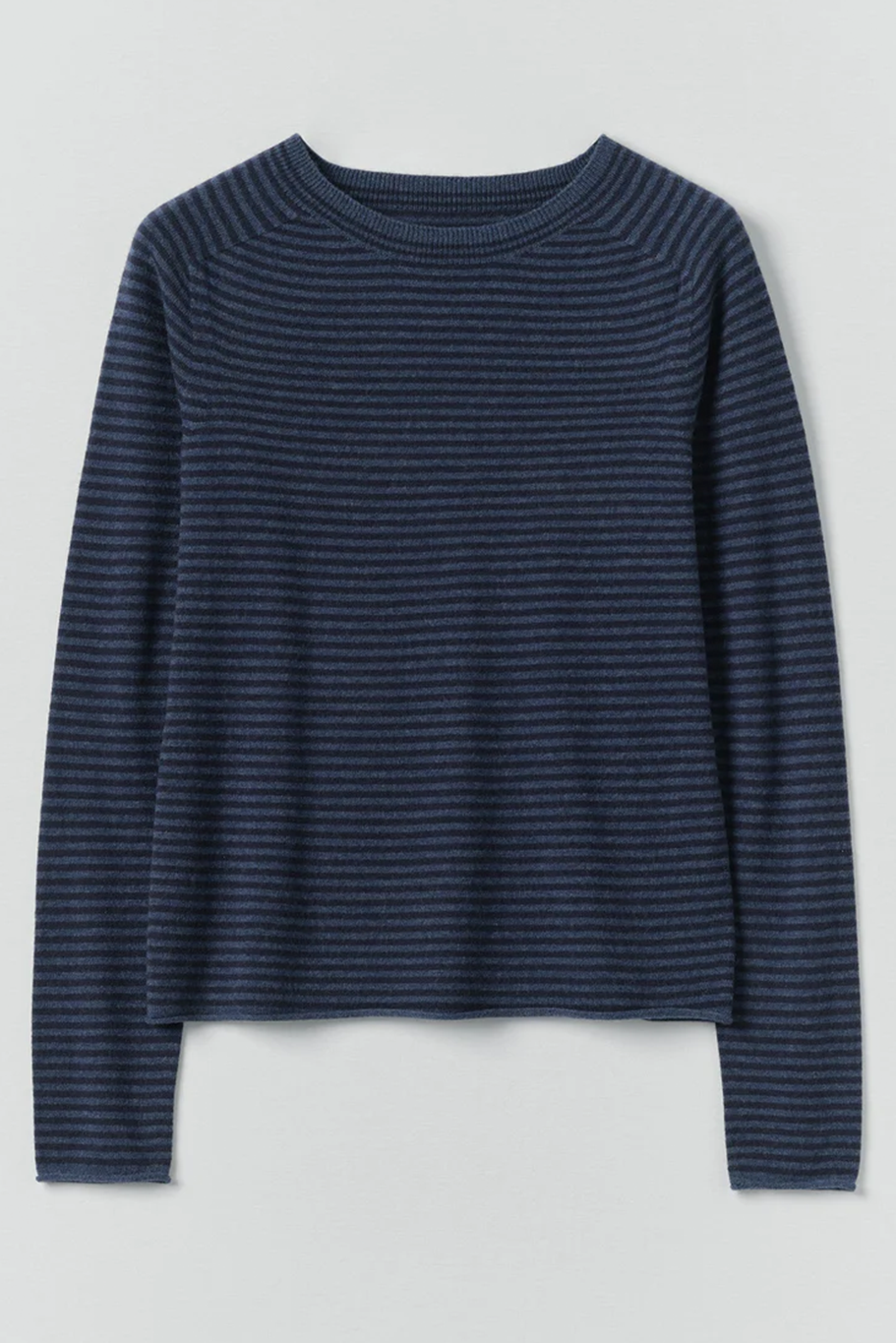 Toast - Stripe Wool Cashmere Neat Sweater