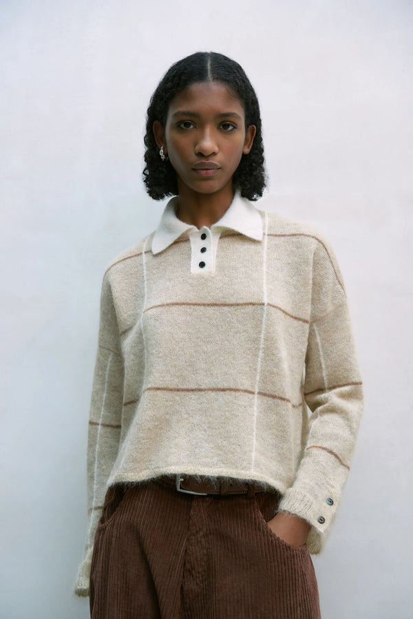 Cordera - Suri Plaid Polo Sweater Avene