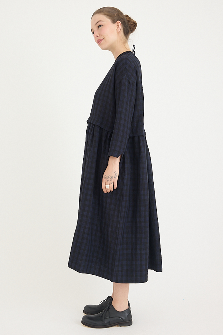 Toogood - The Archivist Dress - Linen Check