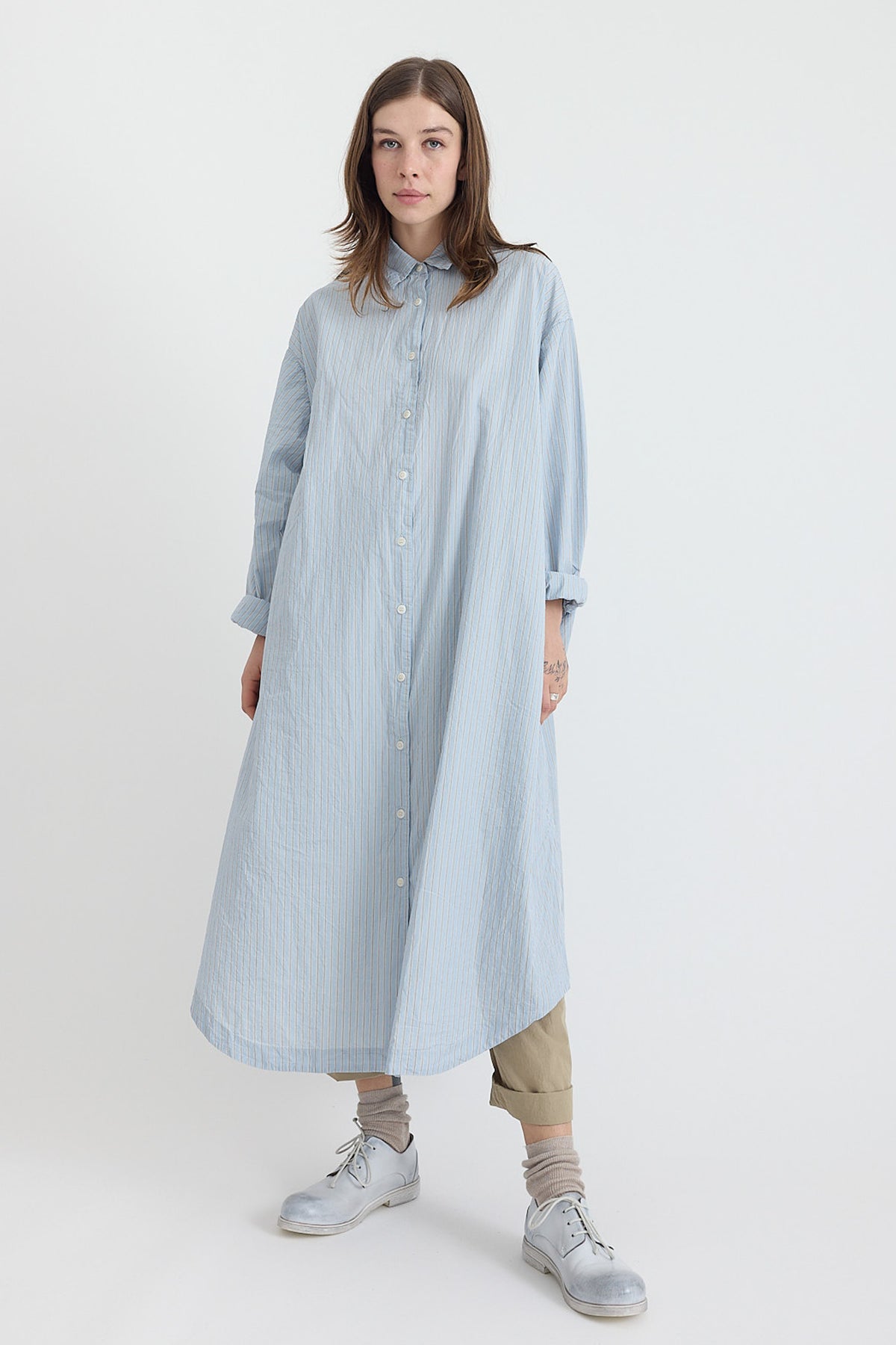 未使用　CASEY CASEY TIPPY DRESS シャツワンピース CASEY CASEY Tippy Dress in Stripes Curated at Jake and Jones