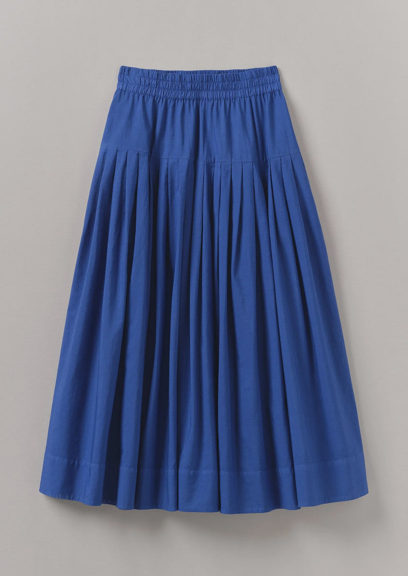 Toast - Pleated Raised Stripe Cotton Skirt