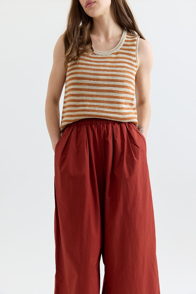 Toast - Pleated Cotton Poplin Pull On Trousers