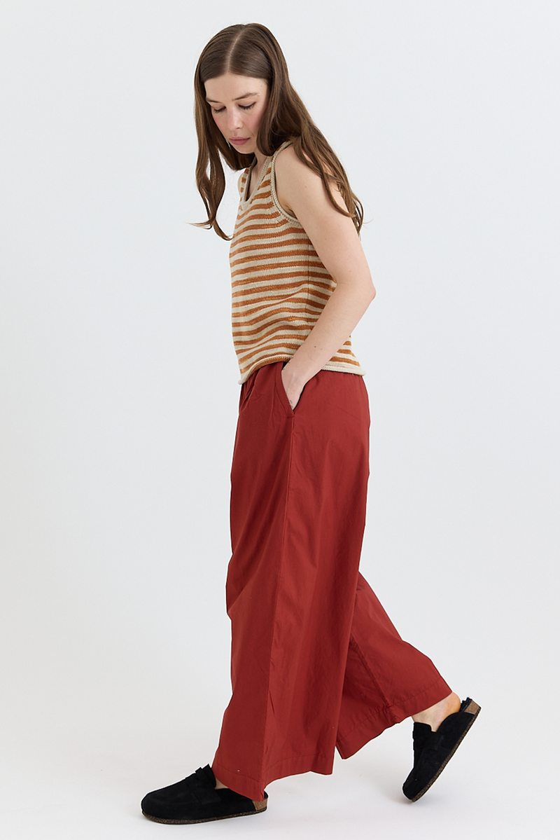 Toast - Pleated Cotton Poplin Pull On Trousers