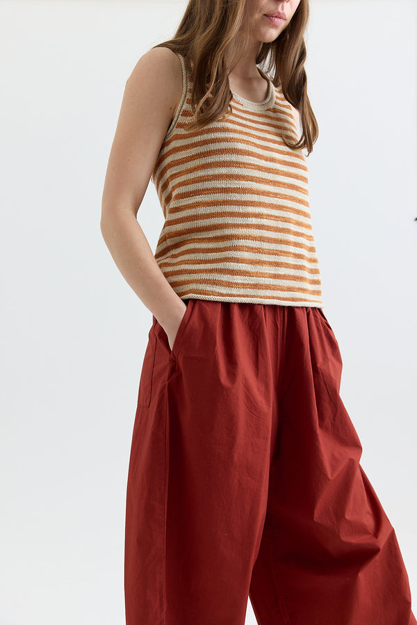 Toast - Stripe Linen Cotton Knitted Vest