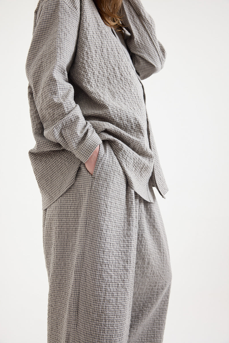 Toogood - The Baker Trouser / Gingham Raw Stone