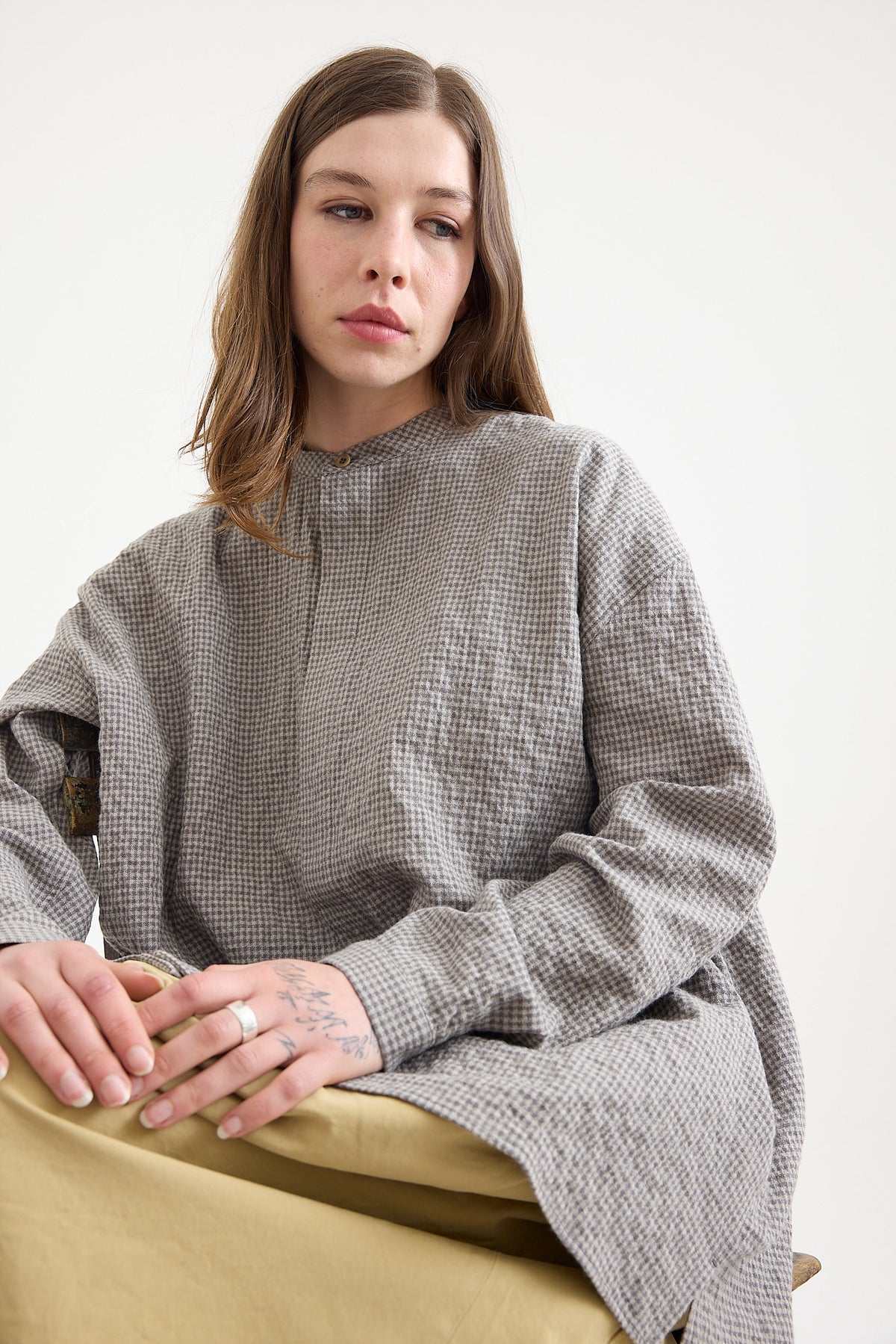 Toogood - The Fisherman Shirt / Gingham Raw Stone – Scarlet Jones