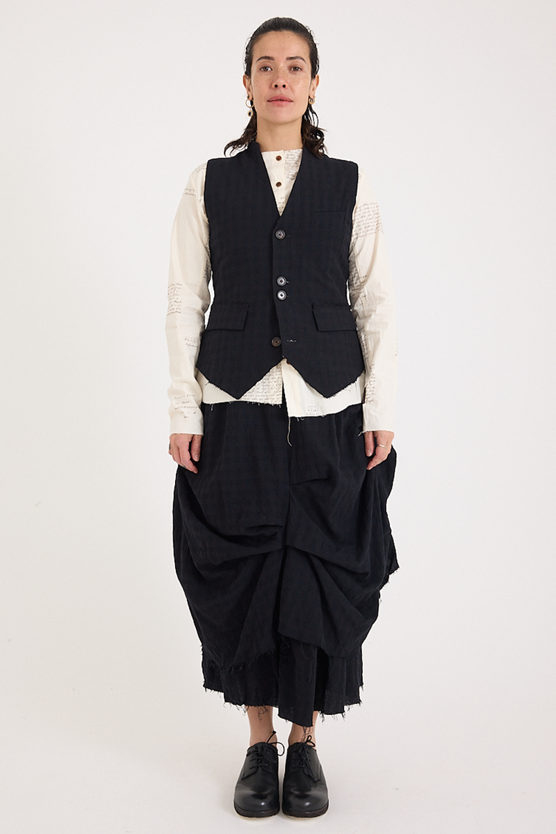 Aleksandr Manamis - Vest - Checked Black